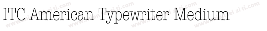 ITC American Typewriter Medium字体转换